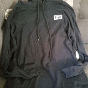 Pink lightweight hoodie, side pockets